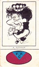 1954 Fyna Foods Victorian Football Caricatures #15 Alan Ruthven Front
